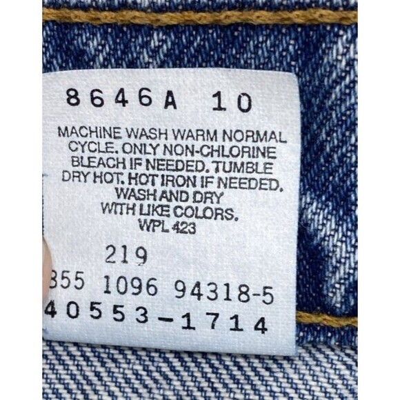 Levis 553 Jeans Mens 42x36 Denim 90s USA Relaxed Straight Dark Mid Rise Vintage - Picture 11 of 16